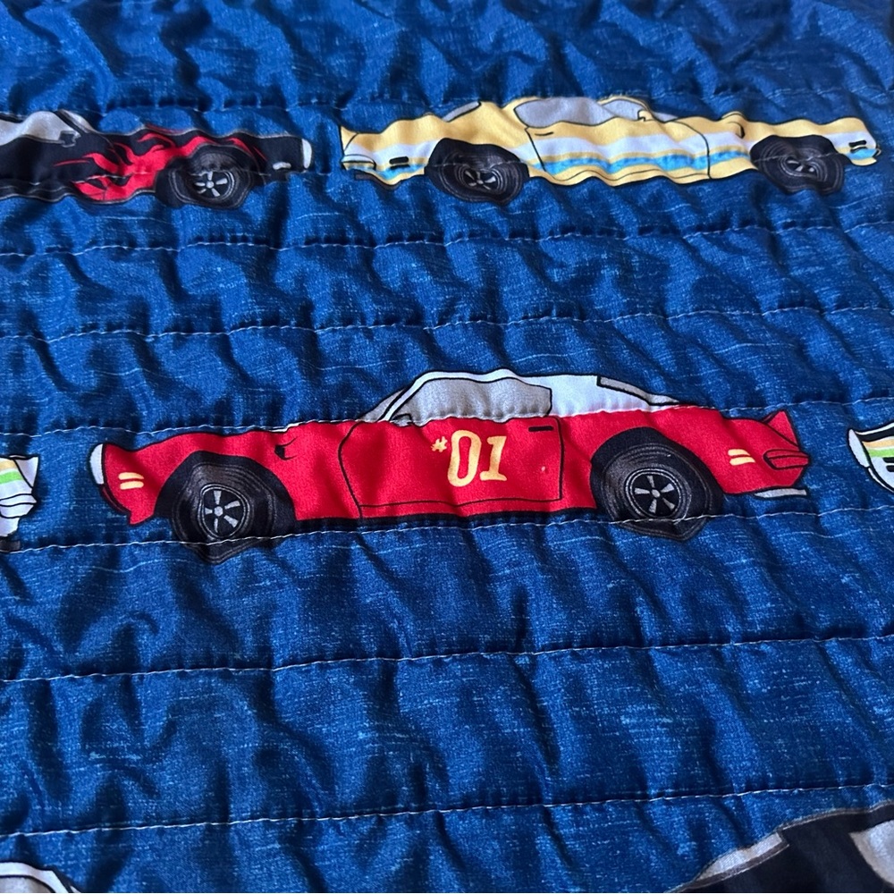 Race car toddler bed shearling throw blanket 60" x 50" - Picture 9 of 9